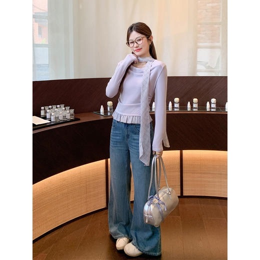 <曾小咸推荐>3.21现货秒杀 ！微信超特价！韩系荡领斜领长袖t恤 日常159.99 立减90 秒杀69.99！！ 商品图4