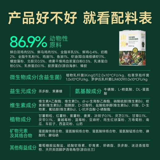 【至尊山海烘焙粮】21天助力提升免疫不加一滴水 只用生羊乳55%鲜白羽鸡肉 15%鲜乌鸡肉  添加灵芝等精粹草本有益机体自护 含乳铁蛋白+血浆蛋白 商品图4
