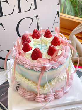 复古草莓水果奶油蛋糕 下单前请仔细阅读商品详情