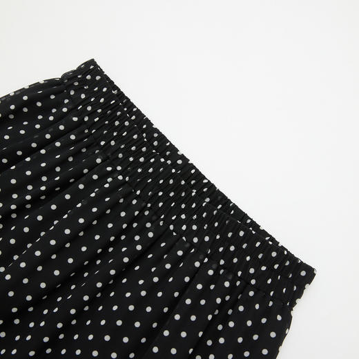 西遇黑色网纱波点女2026春夏新款高腰显瘦a字大摆长半身裙子H0060216 商品图5