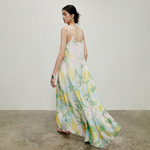 【林栖设计小店】手工系带|百搭多色温柔印花2026夏新款宽松吊带连衣裙1962187 商品图6