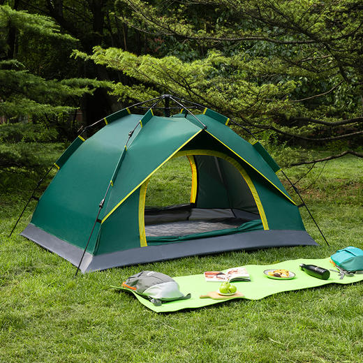 自营（北京董礼）-汉乐美途双人自动帐篷HL-0105 2*1.5M 绿色 商品图1