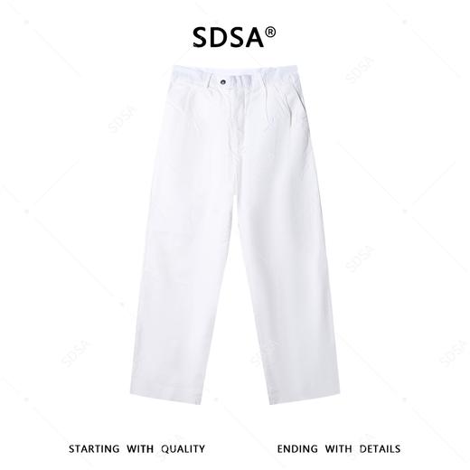 SDSA男装2026新款高贵轻奢简约纯色老钱麻棉褶皱休闲裤百搭时尚 商品图0