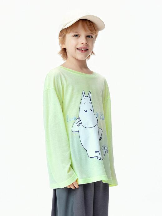 【夏上新】8楼摩安珂儿童little MO&Co.26年夏季新款MOOMIN联名系列100%新疆棉印花圆领长袖T恤 KBF2TEE018【吊牌价：329 元 ，活动价：296元】 商品图6