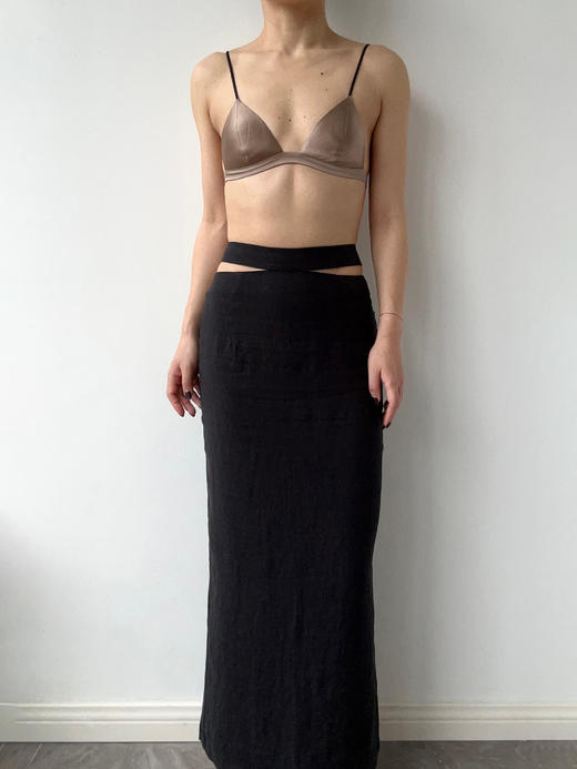 SIJIA｜SS2611 黑色棉麻镂空半裙 商品图8