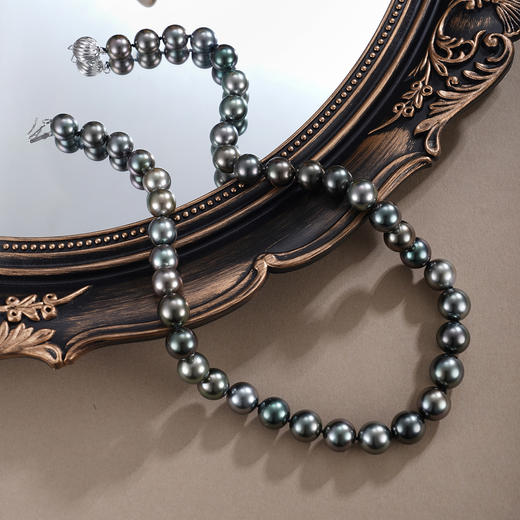 子佩集【玄夜珠光】G18K金黑珍珠AOYA奥雅项链【ZXLHZ】10mm珠2512 商品图1
