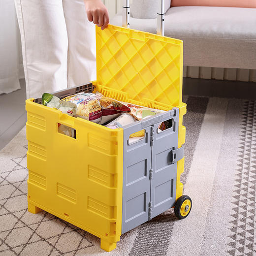 自营（北京董礼）-汉乐美途折叠拉杆置物箱HL-1201展开尺寸：42*33.5*（37-90）CM 商品图6