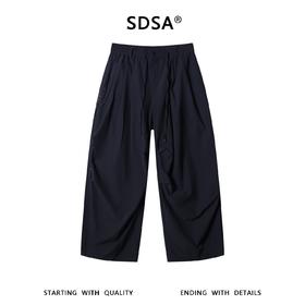 SDSA男装2026新款高贵轻奢潮牌简约纯色褶皱抽绳休闲裤百搭时尚