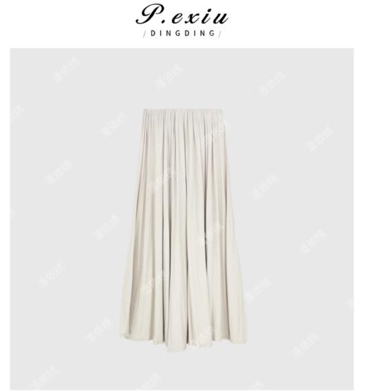 03-4潘依绣丁丁宠粉纯色高级清冷感半身裙夏款Q69857 商品图0