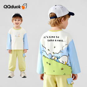 【10A抑菌】【90-130】【可可鸭】男女童春秋长袖T恤