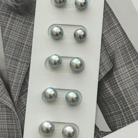 te极光 爆亮珠光控可以闭眼入这一对 超级唯美 面无暇 正圆 测底部可能轻微瑕疵 8-9mm 日本进口akoya海水珍珠真多麻色