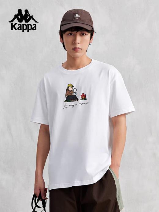 XXMKappa卡帕背靠背短袖男夏季纯棉圆领t恤休闲半袖运动上衣 商品图0