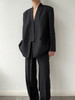 YANYI CHANG｜91800210 中式交叠领系带廓形西装 [ 黛墨黑 ] 商品缩略图2