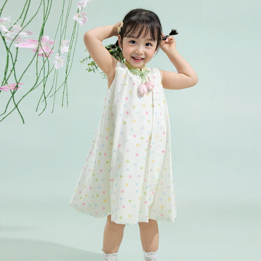 笛莎/Deesha 观山见2026年夏季新款童装女童国风连衣裙 商品图1
