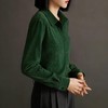 LONGNVFAIR“苔藓绿”灯芯绒全棉衬衫 低调显白 宽松H版型 包容多种身材 商品缩略图1