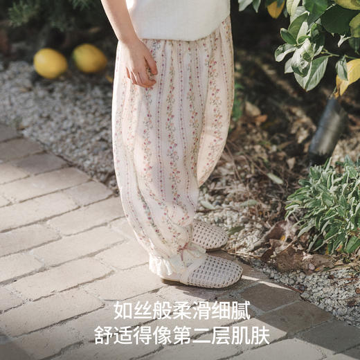 【宝宝服饰】嫚熙童装儿童防蚊裤2026夏季新款女童凉感薄款裤子女宝碎花长裤 商品图3