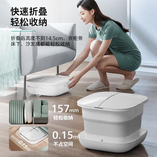 飞利浦（PHILIPS）泡脚桶加热洗脚盆加热自动按摩泡脚盆加热自动按摩足浴盆泡脚桶折叠洗脚桶按摩足浴桶PPM3102F 商品图3