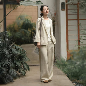 东方美学【吾乃兮 新中式苎麻服饰合集】苎麻70%+棉30%的黄金混纺比例 打造慵懒文艺、简约度假风格穿搭