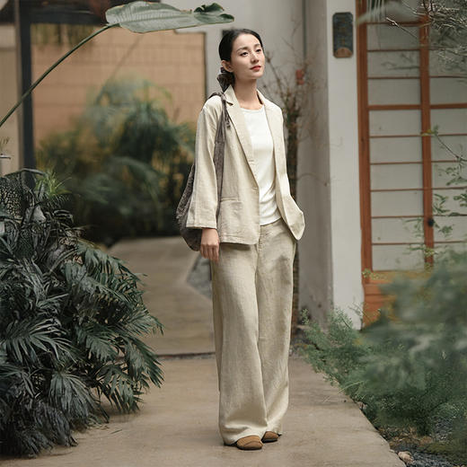 东方美学【吾乃兮 新中式苎麻服饰合集】苎麻70%+棉30%的黄金混纺比例 打造慵懒文艺、简约度假风格穿搭 商品图0
