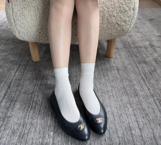 香奈儿 中古款书包扣尖头芭蕾舞鞋平底鞋 商品图2