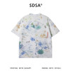 26T178SDSA男装2026新款高贵轻奢时尚绘涂鸦满印短袖T恤百搭圆领上衣 商品缩略图5