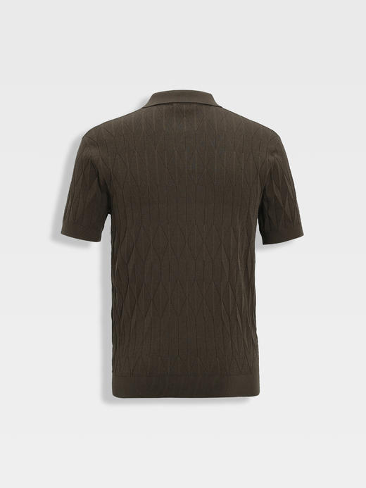 callisto深绿石纹褶皱丝绵凉感T恤 商品图1