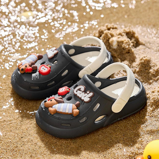 【洞洞鞋】男童女童洞洞鞋室内洗澡拖鞋软底包头沙滩鞋外穿夏季花园鞋【WG26336】 商品图1