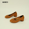 和诚行2026春季新款法式温柔风一脚蹬圆头蝴蝶结中跟单鞋1830060 商品缩略图2