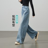 【高棉值！牛仔阔腿】逸阳春新品复古磨白水洗阔腿牛仔裤9163V 商品缩略图8