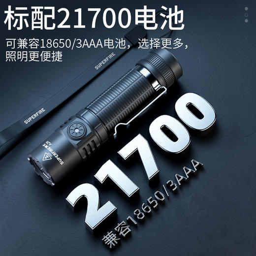 神火A26手电筒高亮长续航可充电远射迷小便携户外照明装备 商品图3