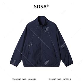 SDSA男装2026新款高贵轻奢简约纯色拉链立领夹克外套百搭宽松休闲