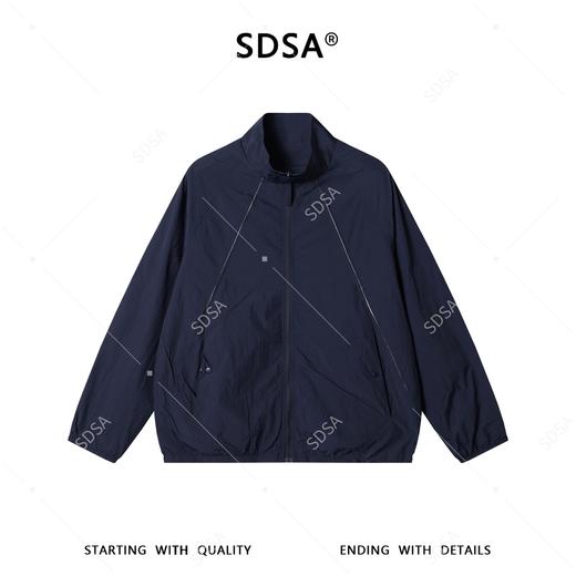 SDSA男装2026新款高贵轻奢简约纯色拉链立领夹克外套百搭宽松休闲 商品图0