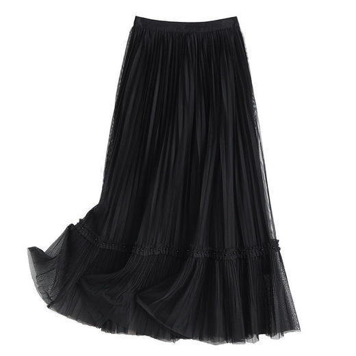 「自」全新升级【铂金会员146/天猫189/差价43】(82511)洛诗琳气质两面穿大摆长裙女2026春季新款高腰显瘦仙气A字裙 商品图4