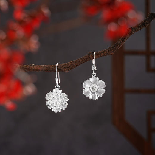 子佩集【花开静好】S990银耳环【LEH000008】花朵花丝2510 商品图4