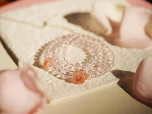 粉水晶樱花南红手串 商品图0