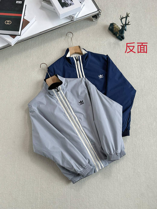 三叶草JACKET男女同款运动双面穿立领风衣夹克 商品图4
