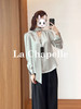 专柜实拍【丝光缎面】拉夏贝尔/La Chapelle气质系带V领绑带排扣长袖衬衫垂顺有型/优雅显瘦/时尚通勤 商品缩略图9