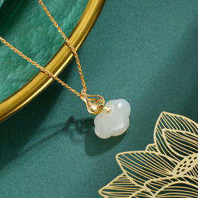 子佩集S925银【诗云】和田玉套链项链【WSB7804】镀金和田玉2509