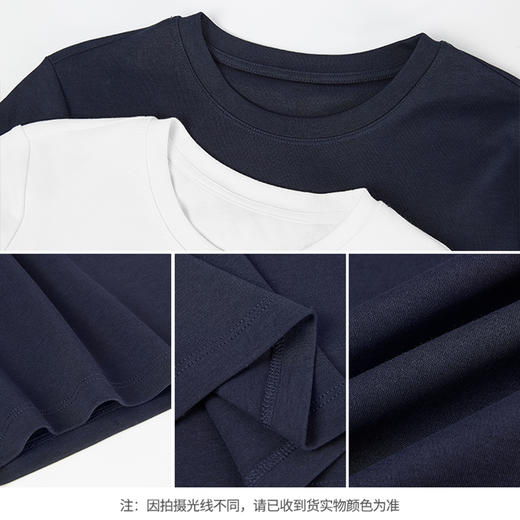 【商场同款】CNE6394 “ 基础T恤 ” 海洋蓝/云舞白 两色基础好穿好搭配 亲肤舒适 商品图7