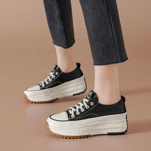 春季新款厚底小白鞋百搭增高显瘦休闲鞋 商品图4