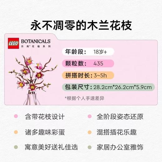 【店庆提前购】8楼 乐高  乐高新品11510 木兰花枝 吊牌价449元 商品图3
