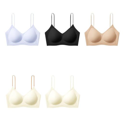 草本初色内衣女聚拢小胸超薄无痕细肩带美背10A抑菌桑蚕丝文胸罩 商品图4