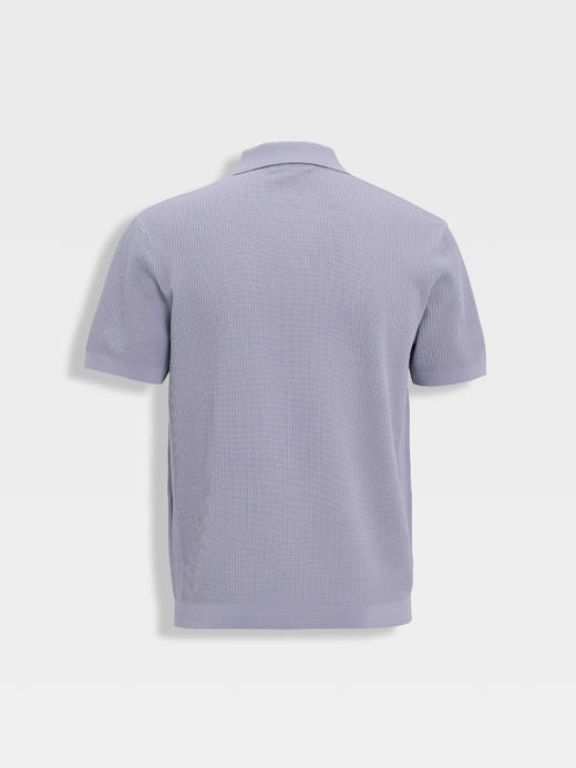 callisto紫色燕子领长绒棉弹力T恤 商品图1