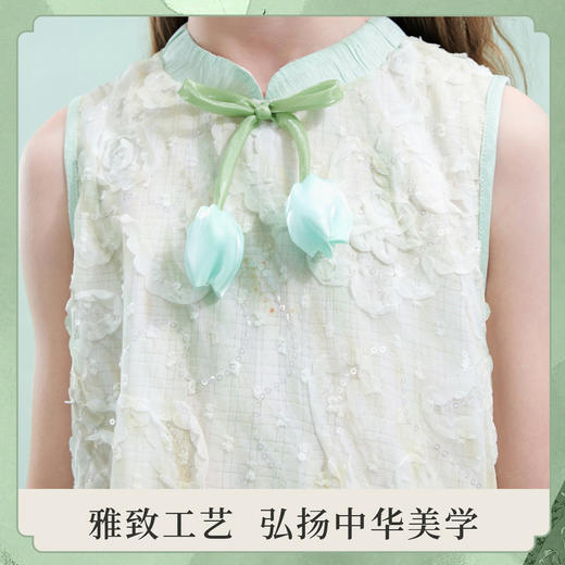 笛莎/Deesha 观山见2026年夏季新款童装女童国风连衣裙 商品图3
