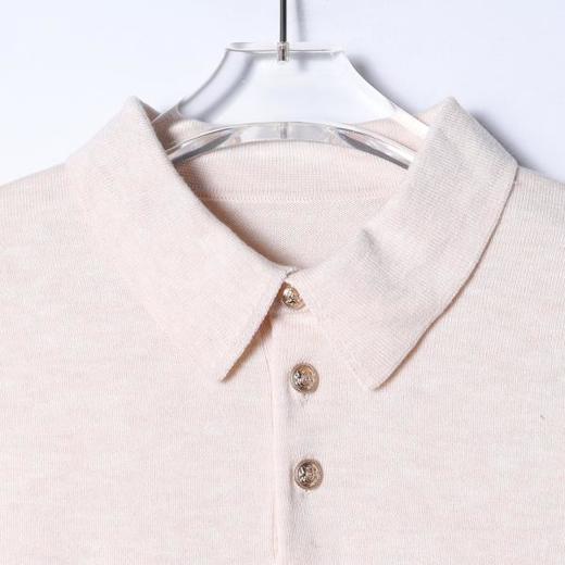 26MY02SDSA男装2026新款高贵轻奢时尚简约翻领针织短袖T恤百搭时尚上衣 商品图2