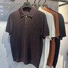 老钱风夏季男士透气翻领纯色简约针织短袖polo衫   XLM-CAC8687261 商品缩略图0