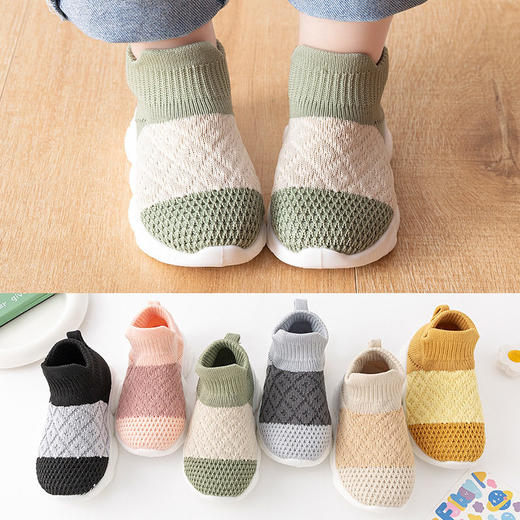 儿童学步鞋男宝宝鞋子春秋款婴儿鞋子软底防滑飞织0-1-3岁女童鞋 商品图2