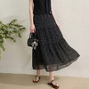 西遇黑色网纱波点女2026春夏新款高腰显瘦a字大摆长半身裙子H0060216 商品缩略图0