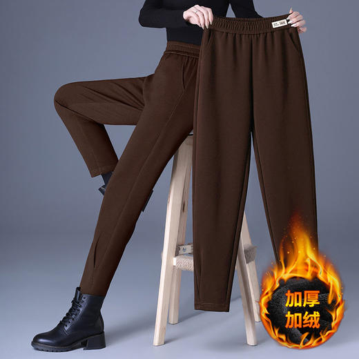 大码品牌加绒哈伦老爹萝卜女裤冬季2025新款加厚妈妈女士休闲裤子 商品图0