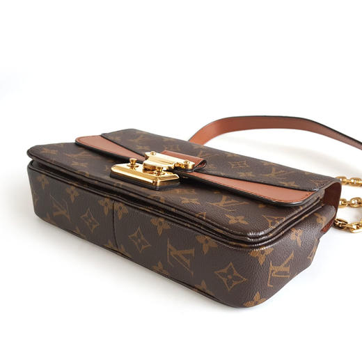 【95新】LV路易威登M46127老花拼焦糖棕色Marceau马尔索链条单肩包女士160326AK33 商品图6